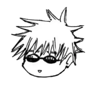 😰 Satoru Gojo Jujutsu Kaisen Anime, Mangá, Gojo Satoru, Jujutsu Kaisen, Chibi, Personagem telegram sticker