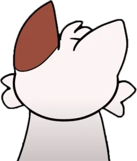 😒 cartoon, animal, white, brown, cute telegram sticker