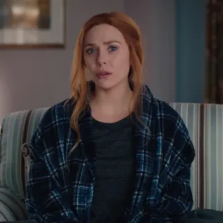 😐 Wanda Maximoff WandaVision ванда максимофф, алая ведьма, вандавижн, элизабет олсен, марвел, квм whatsapp sticker