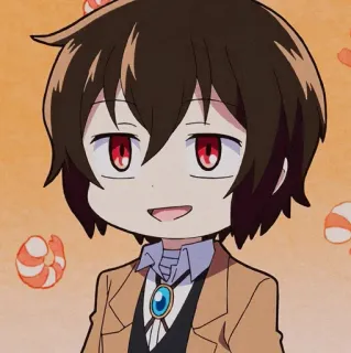 🥃 Osamu Dazai Bungou Stray Dogs Anime, Manga, Osamu Dazai, Bungou Stray Dogs, Süß, Chibi whatsapp sticker