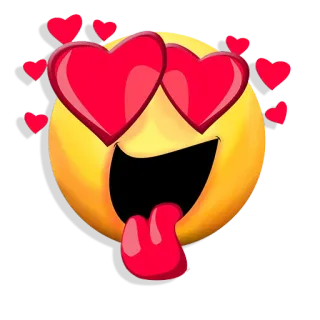 😍 Emoji, Amor, Corações, Feliz, Rosto telegram sticker