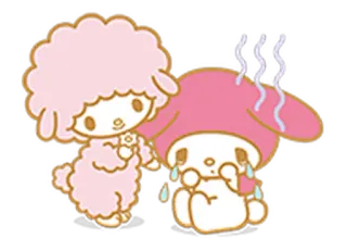 👭 My Melody My Melody, Sanrio, fofo, chorando, triste, confortante telegram sticker