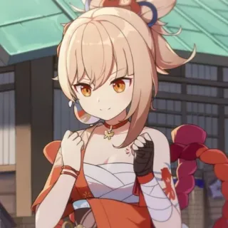 🎆 Yoimiya Genshin Impact Anime, Genshin Impact, Yoimiya, Personaje, Videojuego whatsapp sticker