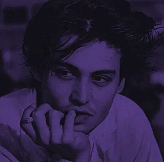 🙂 Johnny Depp Johnny Depp, acteur, sigaret, portret, beroemdheid telegram sticker