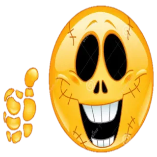 💀 Emoji, Esqueleto, Pulgar arriba, Halloween, Dibujos animados, Terrorífico telegram sticker
