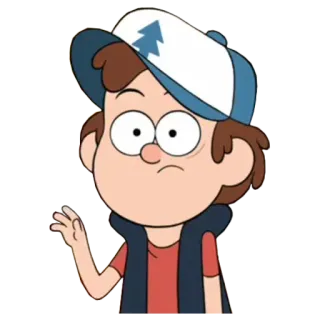 👋 Dipper Pines Gravity Falls Dipper Pines, Gravity Falls, cartoon, Disney, character, animation telegram sticker