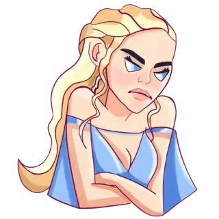 😤 Daenerys Targaryen Game of Thrones Daenerys Targaryen, Game of Thrones, Fantasy, Karakter, TV Serie telegram sticker
