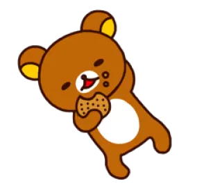 🍪 Rilakkuma หมี, การ์ตูน, น่ารัก, ริลัคคุมะ, ขนม, สัตว์ telegram sticker