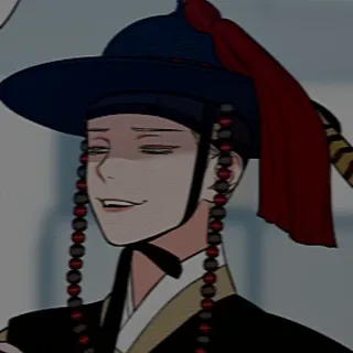 😁 homem, coreano, roupa tradicional, chapéu, anime, histórico, retrato telegram sticker
