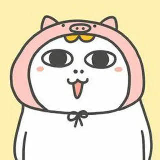 🐣 การ์ตูน, สติกเกอร์, น่ารัก, หมู, สัตว์, ตัวละคร telegram sticker