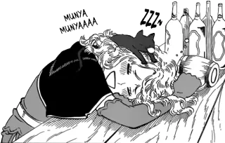 😴 MUNYA MUNYAAAA sleeping, cat, manga, alcohol, zzzz whatsapp sticker