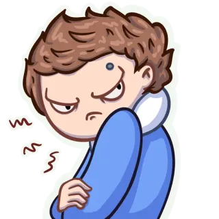😠 marah, kartun, kesal, karakter, ilustrasi, suasana hati, jengkel whatsapp sticker