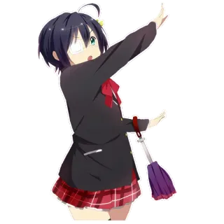 🖐 Rikka Takanashi Love, Chunibyo & Other Delusions Аниме, Девушка, Персонаж, Рикка Таканаши, Чунибё whatsapp sticker