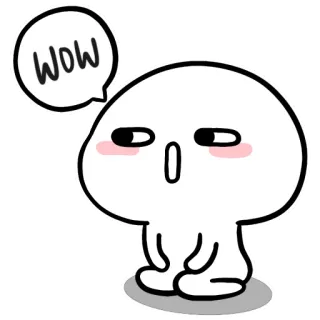 😒 WOW shocked, surprised, cute, animated, speech bubble telegram sticker
