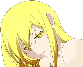 😏 Shinobu Oshino Monogatari Аниме, Персонаж, Фанатское творчество, Вампир, Каваий, Манга telegram sticker