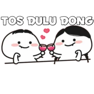 🍡 TOS DULU DONG mignon, toast, amitié, amour, dessin animé telegram sticker
