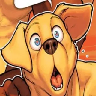 😲 dog, shocked, cartoon, animal, cute whatsapp sticker