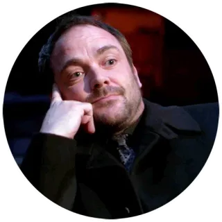 🤔 Crowley Supernatural demon, nadprzyrodzone, Crowley, serial telegram sticker