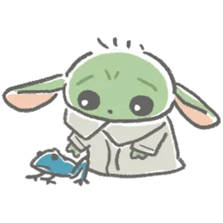😶 Grogu Star Wars เบบี้โยดา, โกรกู, สตาร์ วอร์ส, น่ารัก, การ์ตูน, ตัวละคร telegram sticker