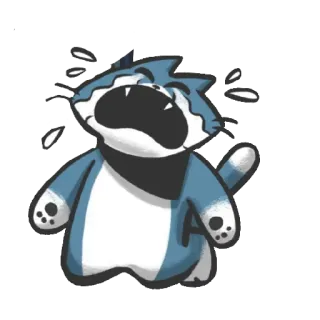 😭 llorando, gato, triste, lágrimas, angustiado, dibujos animados telegram sticker