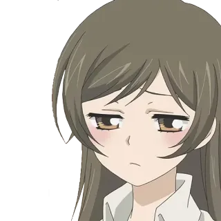 😞 Nanami Momozono Kamisama Kiss anime, manga, sedih, cemberut, imut, cewek telegram sticker