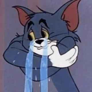 ⚡️ Tom Cat Tom and Jerry Desenho animado, Gato, Triste, Chorando, Emoção, Animado telegram sticker