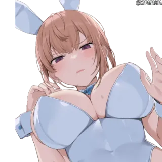 ☺️ Anime, Kelinci, Gadis, Seksi, Karakter, Ilustrasi telegram sticker