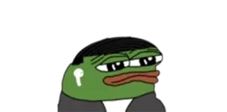 😎 Pepe the Frog meme, frog, Pepe, internet culture, earbuds, wave telegram sticker