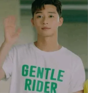 ✋ GENTLE RIDER мужчина, машет, спокойный гонщик, повседневный, портрет, в помещении telegram sticker