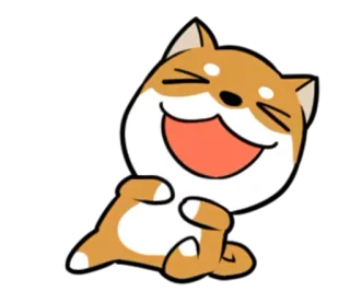 😂 หมา, ชิบะอินุ, สัตว์, น่ารัก, มีความสุข, อีโมจิ telegram sticker
