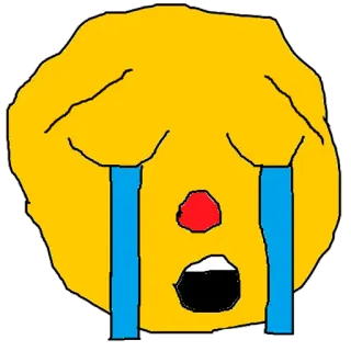 😭 哭, 表情符号, 悲伤, 情感, 眼泪 whatsapp sticker