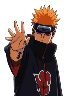 😐 Pain Naruto アニメ, マンガ, ナルト, ペイン, 暁, キャラクター, 悪役 telegram sticker