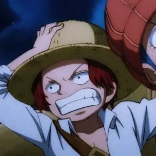 😬 Shanks One Piece アニメ, キャラクター, シャンクス, ワンピース telegram sticker