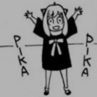 🎀 Anya Forger Spy × Family PIKA PIKA Anime, Spy x Family, Anya Forger, Manga, Cartoon, Niedlich telegram sticker