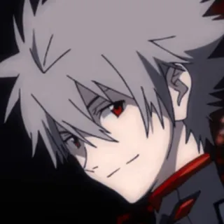 🔨 Nagisa Kaworu Neon Genesis Evangelion anime, kaworu, evangelion, character, smile telegram sticker