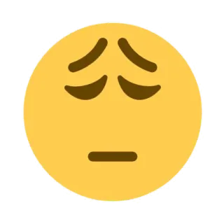 😩 sad, emoji, face, unhappy, melancholy telegram sticker
