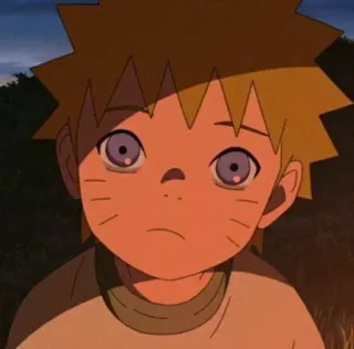 🍥 Naruto Uzumaki Naruto Аниме, Манга, Грустный, Ребенок, Мальчик telegram sticker