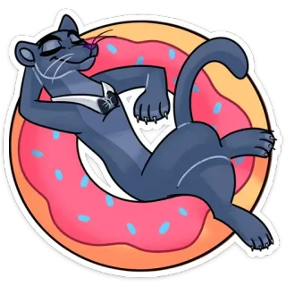 ☺️ mèo, bánh rán, hồ bơi, thư giãn, đồ bơi, mùa hè telegram sticker