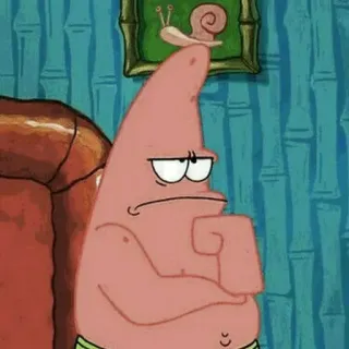 ✨ Patrick Star SpongeBob SquarePants 派大星, 海绵宝宝, 卡通, 角色, 思考, 蜗牛 telegram sticker