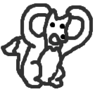 🐺 животное, собака, мультфильм, рисунок, наклейка whatsapp sticker