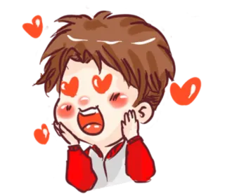 😍 love, hearts, cartoon, emotion, affection, happy telegram sticker