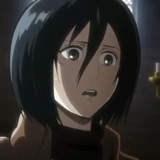 ❤️ Mikasa Ackerman Attack on Titan อนิเมะ, ตัวละคร, มิคาสะ, ผ่าพิภพไททัน whatsapp sticker