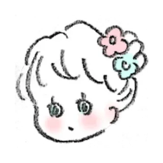 💐 アニメ, 可愛い, 顔, カワイイ, 女の子, イラスト telegram sticker