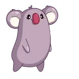😲 coala, animal, fofo, desenho animado telegram sticker