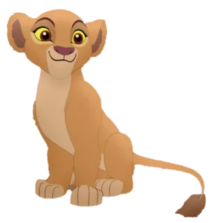 🙂 Kiara The Lion King Kiara, lion, lionceau, lionne, dessin animé, animal telegram sticker