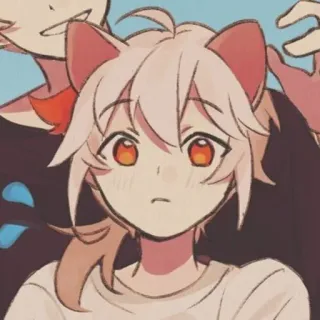 😯 Kazuha 动漫, 猫耳, 可爱, 卡哇伊, 同人, 万叶 telegram sticker