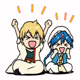 😱 Anime, Manga, Cartoon, Figuren, Fröhlich, Feier whatsapp sticker