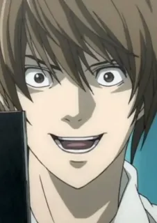 😃 Light Yagami Death Note Anime, Death Note, Light Yagami, Personaje, Manga whatsapp sticker