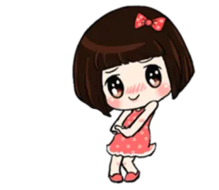 ☺️ Cartoon, Mädchen, Anime, Süß, Kawaii telegram sticker