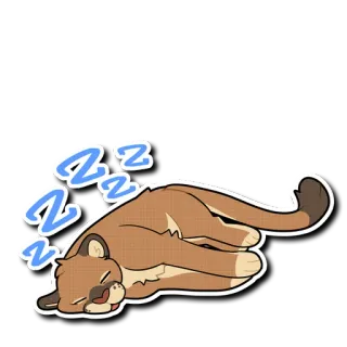 💤 ZZZ śpiący, kot, zwierzę, sen, zzz telegram sticker